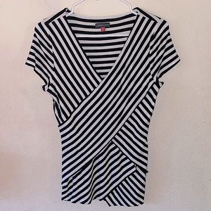Vince Camuto striped ruffle top